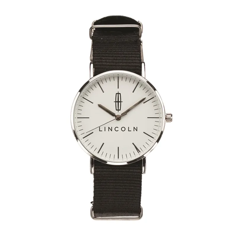 Black band/White dial
