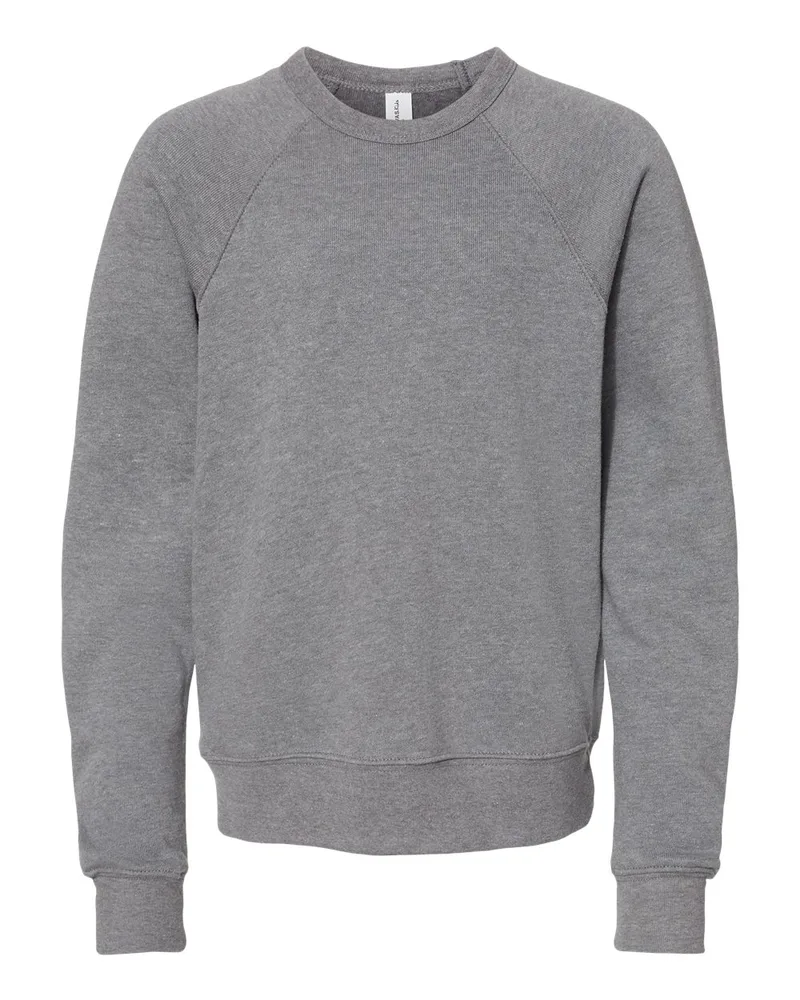 BELLA + CANVAS Youth Sponge Fleece Crewneck Sweatshirt view 3