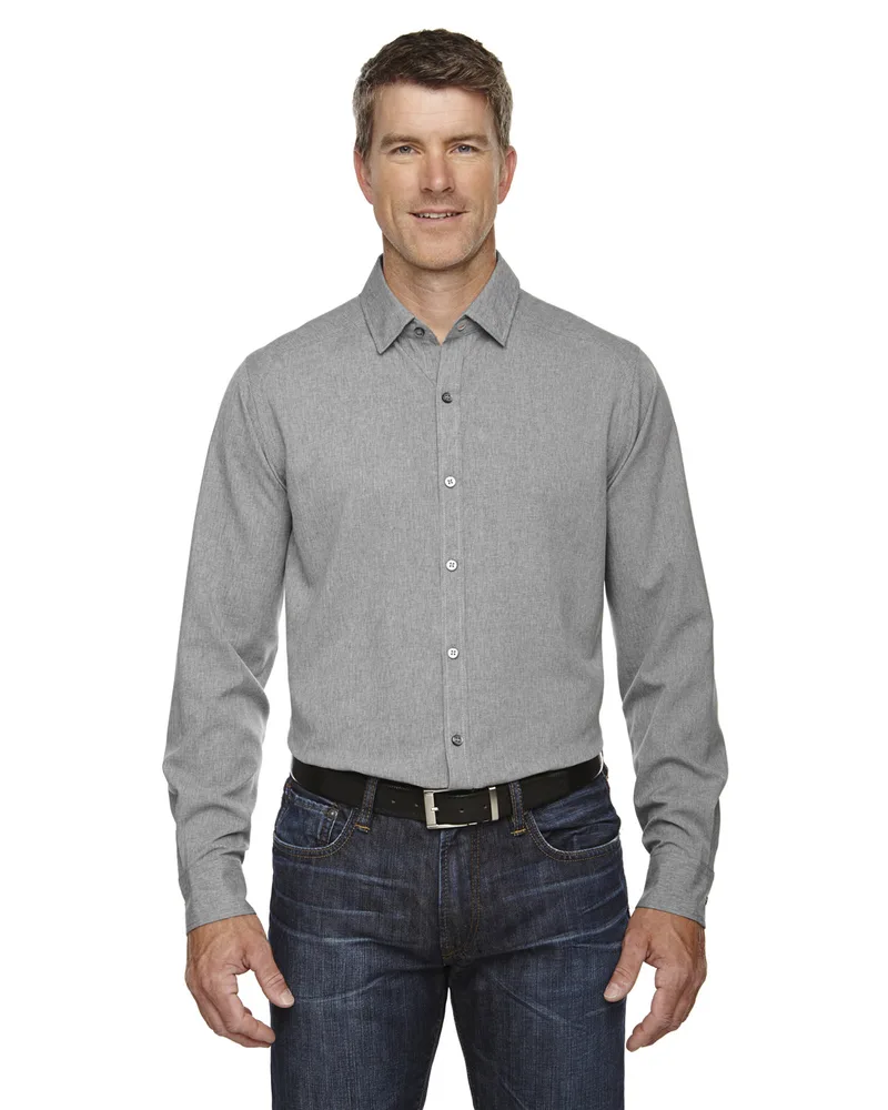 NORTH END SPORT BLUE Men's Mélange Performance Shirt view 2