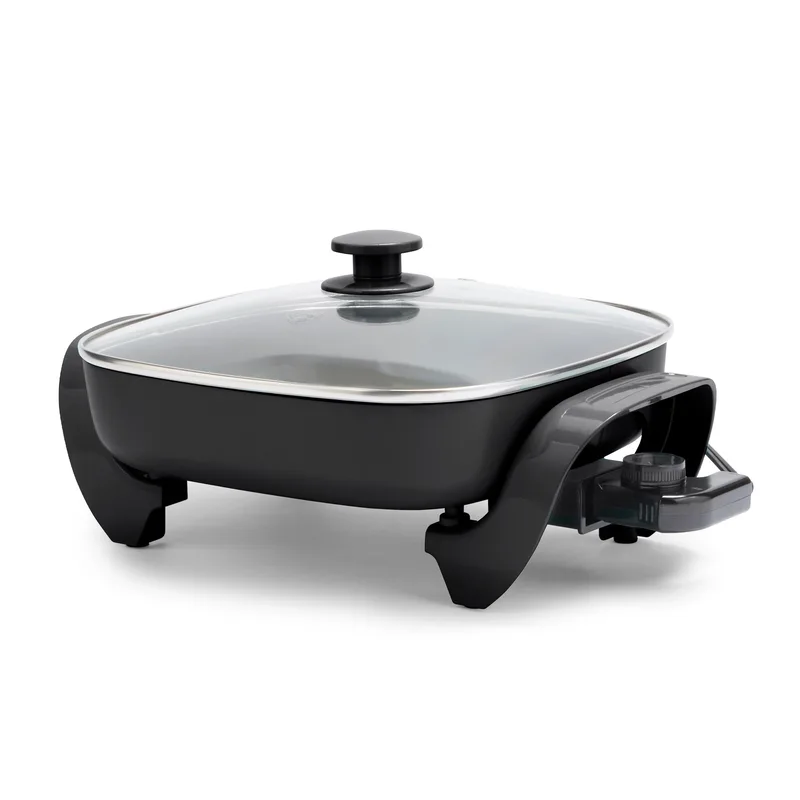 GreenLife Healthy Power 5Qt Nonstick Electirc Square Skillet Black