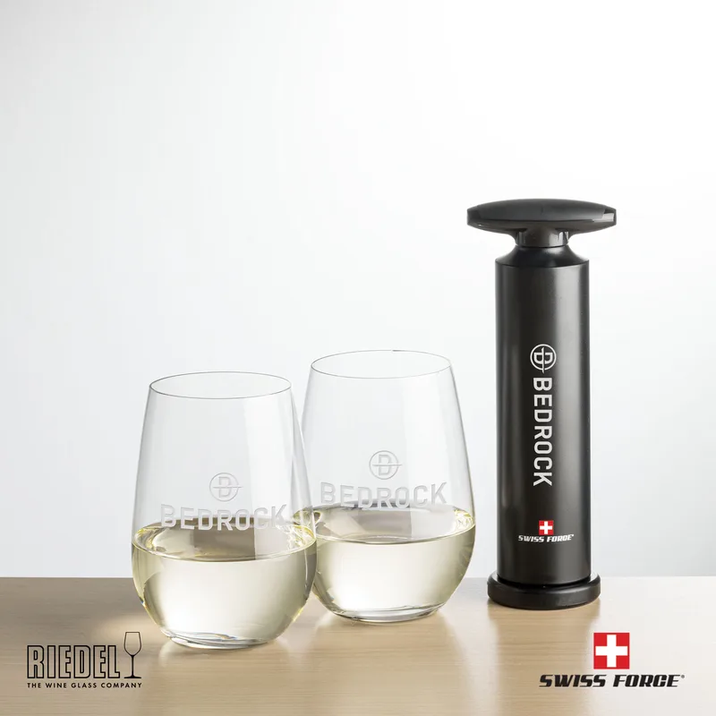Wine Opener Stemless Set, Opener & RIEDEL Stemless, Opener & 2 Stemless
