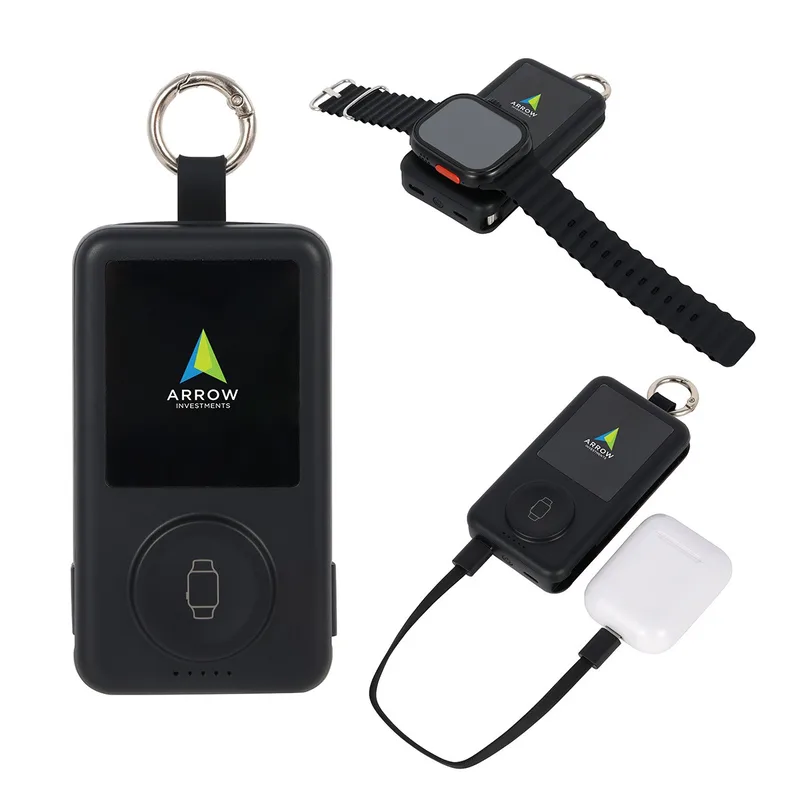Charter 6200mAh Light Up Power Bank with Watch Charger & Keyring view 2