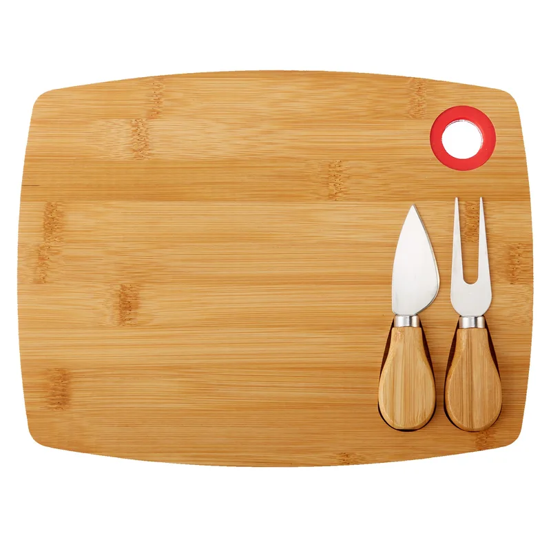 3 Piece Bamboo Cheese Board Set view 2