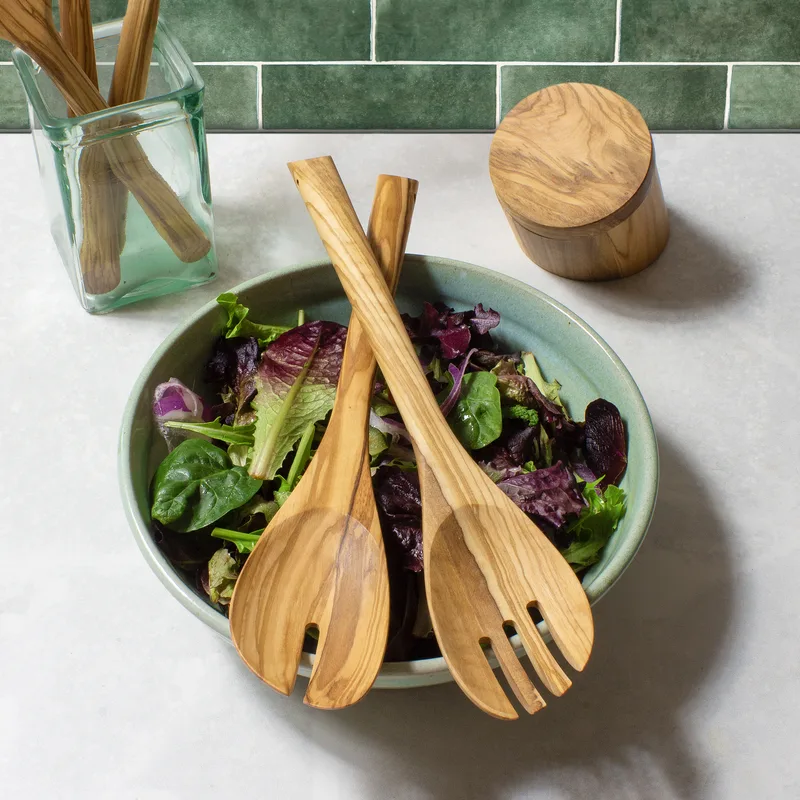Rock & Branch® Olive Wood Salad Serving Set view 4