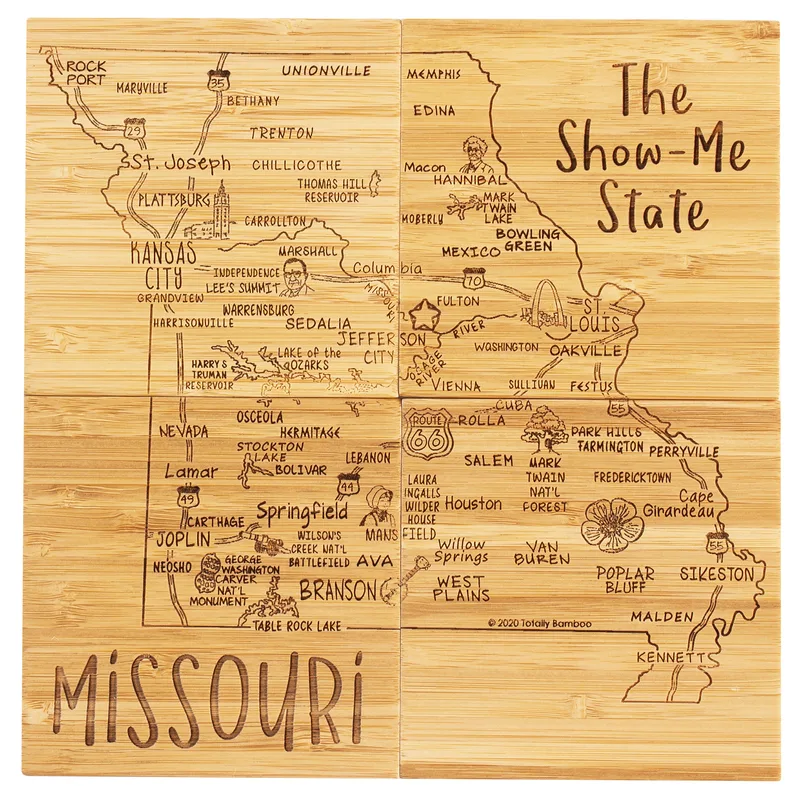 Missouri Puzzle Coaster Set view 3