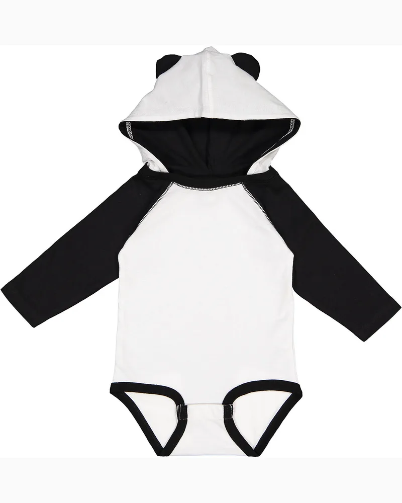Rabbit Skins Infant Long Sleeve Fine Jersey Bodysuit With Ears view 3