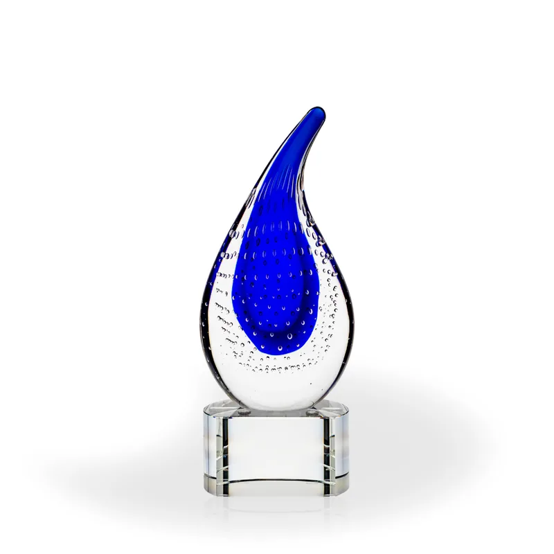 Natoma Flame Art Glass Award - Clear view 2