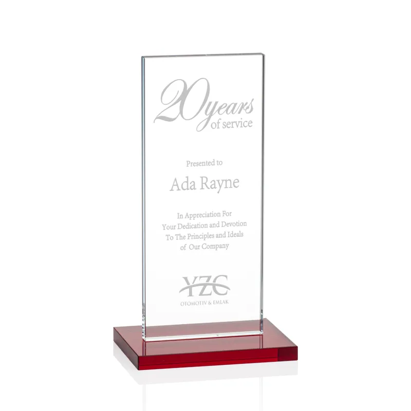 Deep Etch, Standard base, Red, 4" x 7.375" x 3"