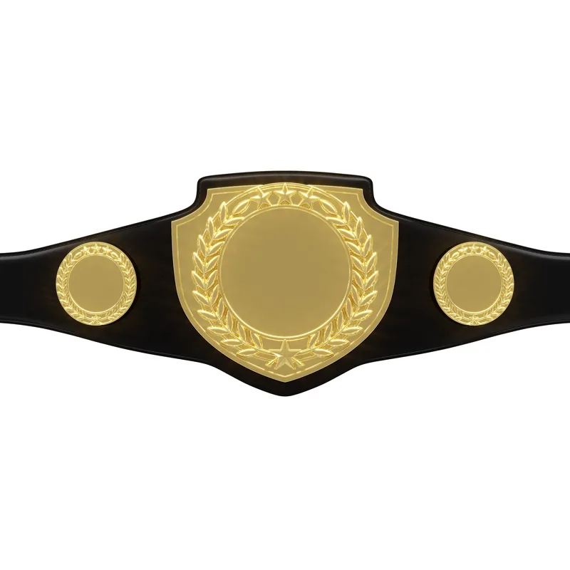 Vibraprint® Bright Shield Championship Belt in Black view 2