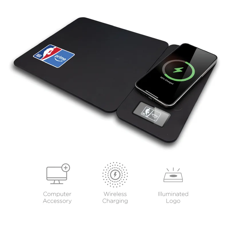 Slate, 15W Reversible Wireless Charger Mouse Pad view 4
