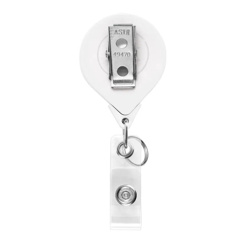 Round Dual Back Retractable Badge Reel view 3