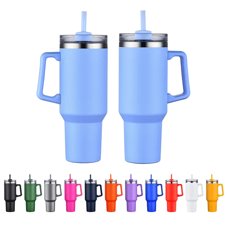Genoa 40 oz Vacuum Insulated Travel Mug with Straw view 2