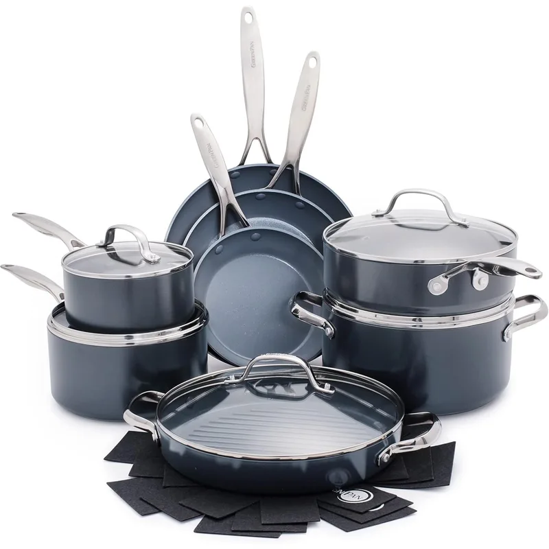 GreenPan Valencia Pro Ceramic Non-Stick 11-Piece Cookware Set
