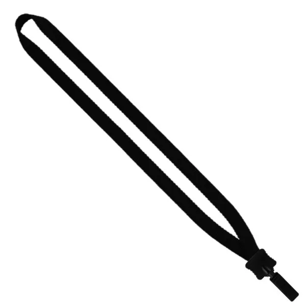 1/2" Smooth Nylon Lanyard with Plastic Clamshell & Bulldog Clip view 2