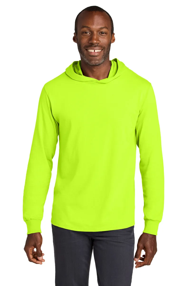 Jerzees Classics™ Unisex Cotton Long Sleeve Hooded T-Shirt view 7