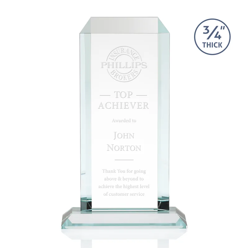 Deep Etch, Standard base, Clear, 7" x 11.75" x 3"