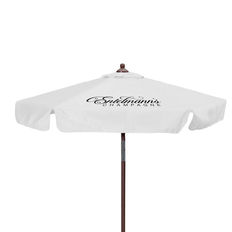 7' Wood Look Tilting Market Umbrella Kit With Valance 1 Imp view 4