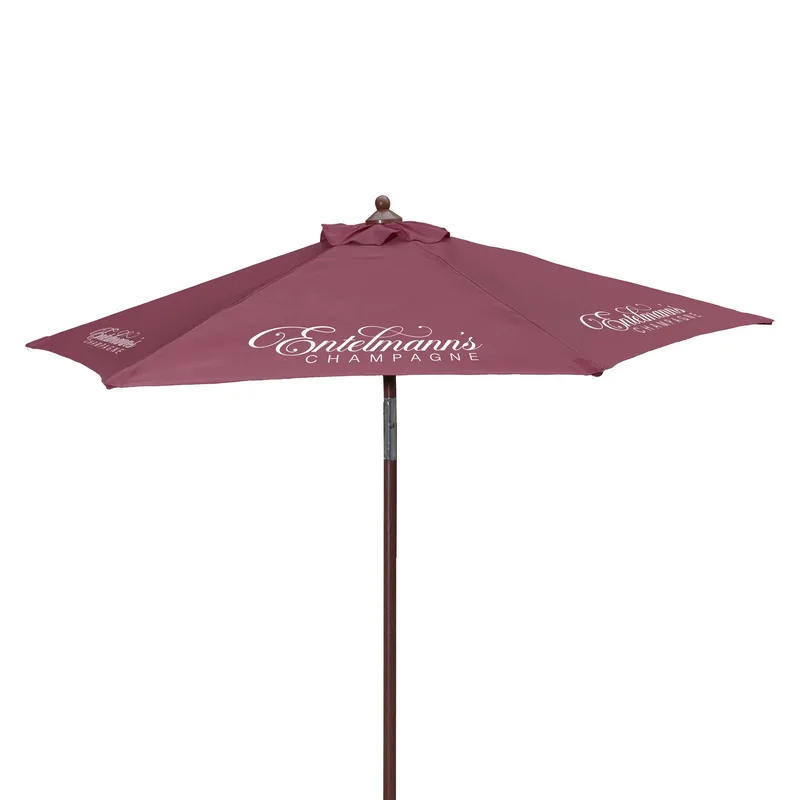 7' Wood Look Tilting Market Umbrella Kit (6 Imprints) view 7