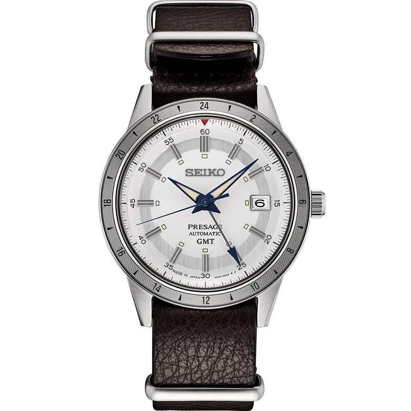 Seiko Watch Presage Style 60S Ss Automatic Gmt White Dial Le