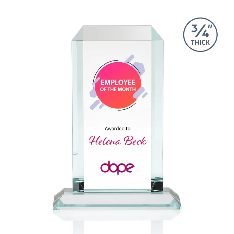 VividPrint™, Standard base, Clear, 7" x 9.75" x 3"