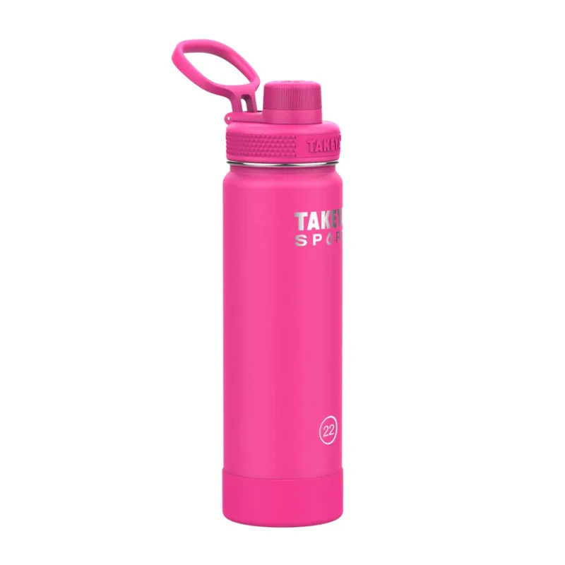 22 oz Takeya® Stainless Steel Insulated Sport Water Bottle w/ Spout Lid view 3
