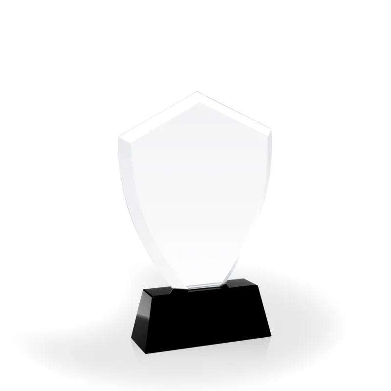 Denver Engraved Crystal Shield Award view 2