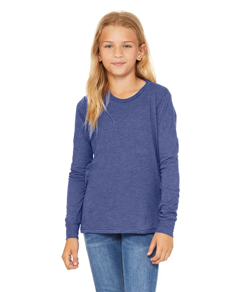 BELLA+CANVAS Youth Triblend Long-Sleeve T-Shirt view 7