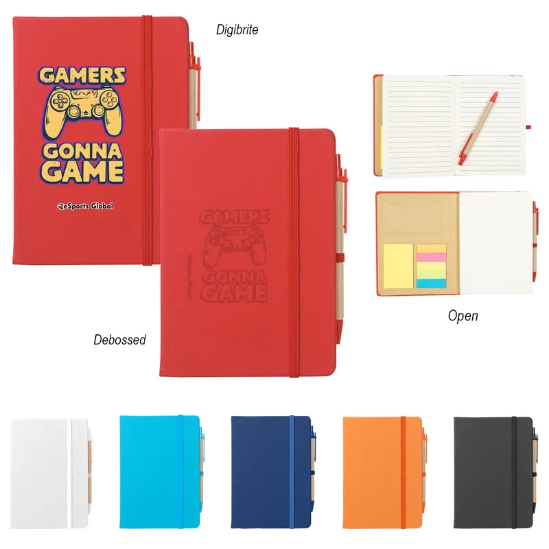 Journal Notebook With Sticky Notes & Flags view 2