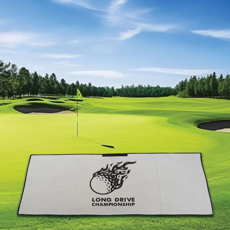 MaxxColor Waffle Golf Towel (17" x 40") view 3
