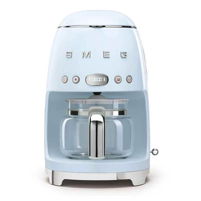Smeg 50's Retro-Style 10 Cup Drip Filter Coffee Machine Pastel Blue