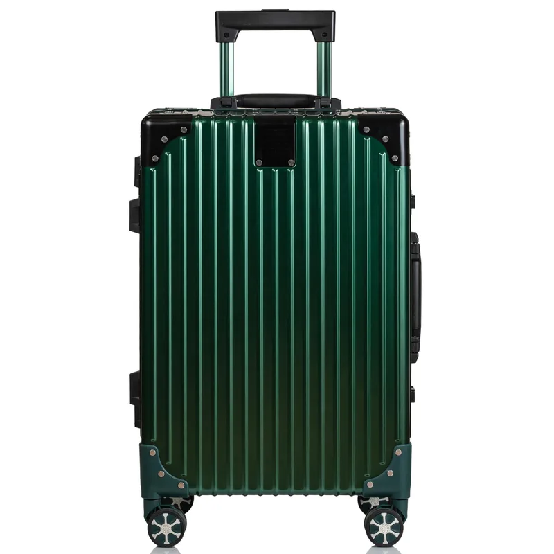 Champs Luggage Elite Collection Aluminum Carry-On Size 21" - Green
