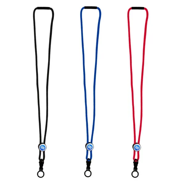 3/16" Nylon Cord Lanyard with Snap-Buckle Release, Standard O-Ring & Slider view 2