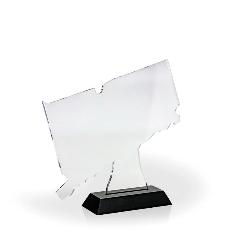 Connecticut Award with Black Wood Base - UV Print view 2
