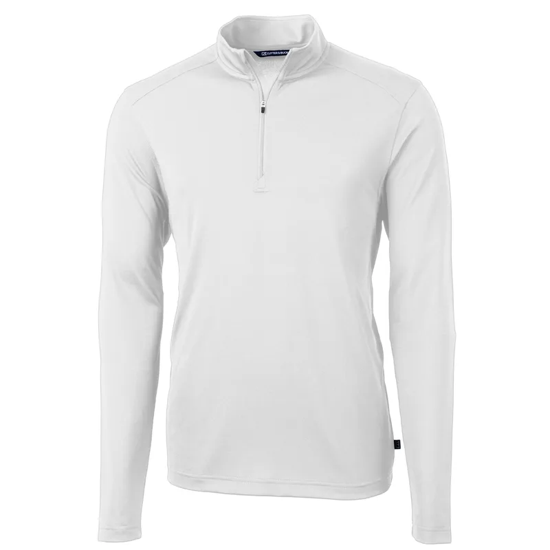 Cutter & Buck Virtue Eco Pique Recycled Quarter Zip Mens Big & Tall Pullover view 6
