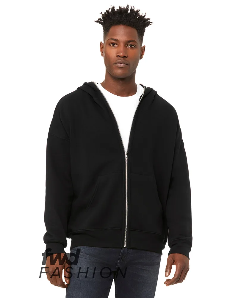 BELLA+CANVAS FWD Fashion Unisex Full-Zip Fleece with Zippered Hood