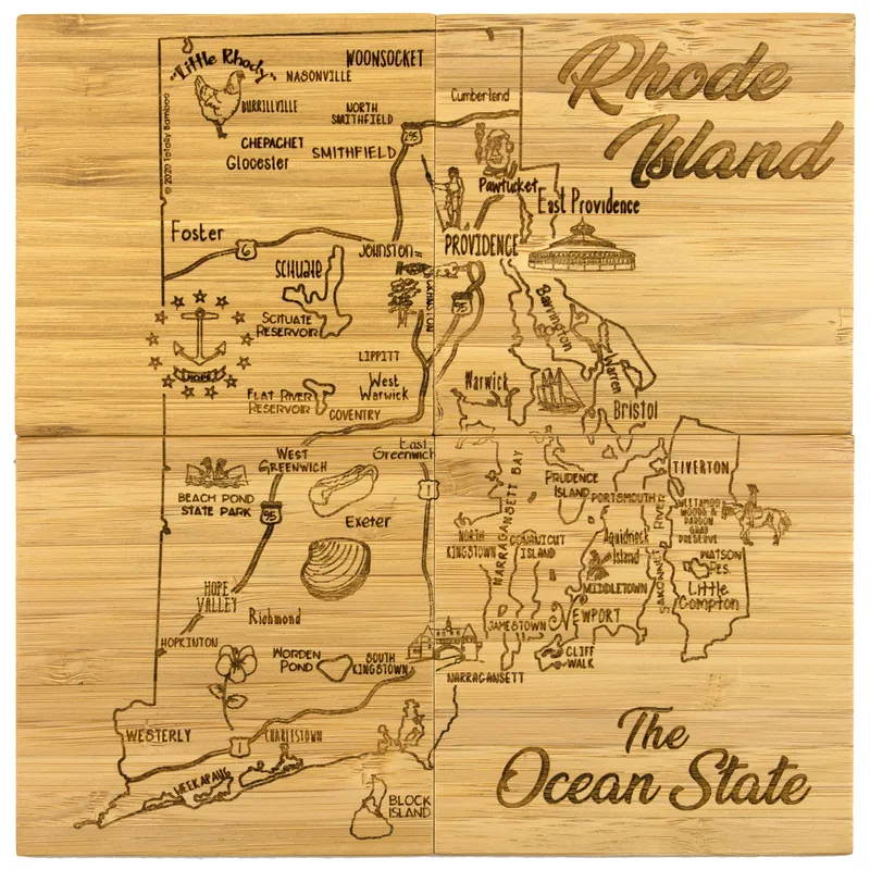 Rhode Island Puzzle Coaster Set view 3