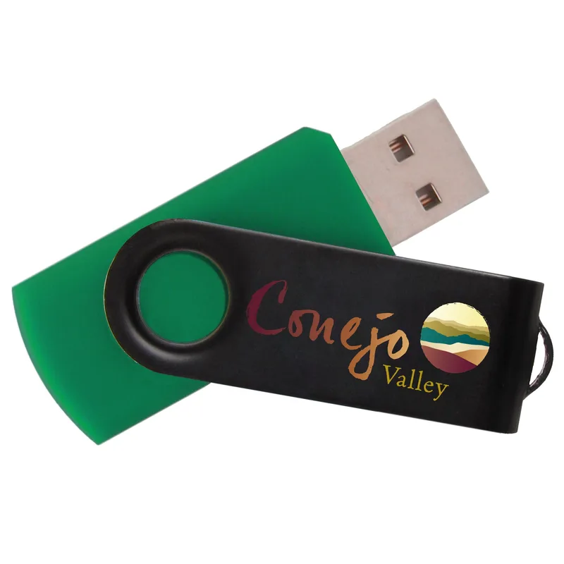 iClick® Black Swivel USB Flash Drive 64GB
