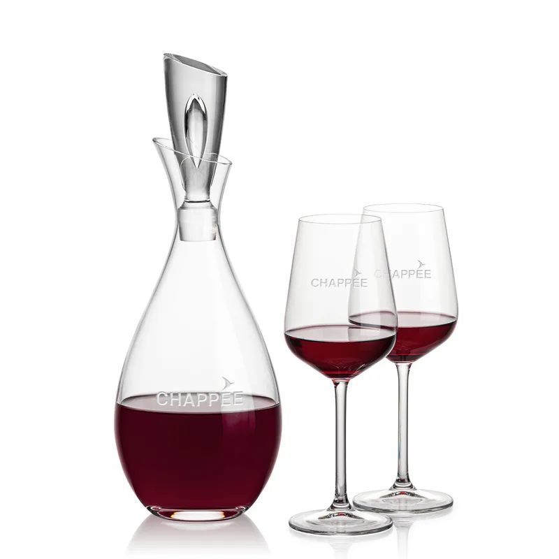 Stemmed Set, Elderwood Wine Set, Decanter & 2 Wine