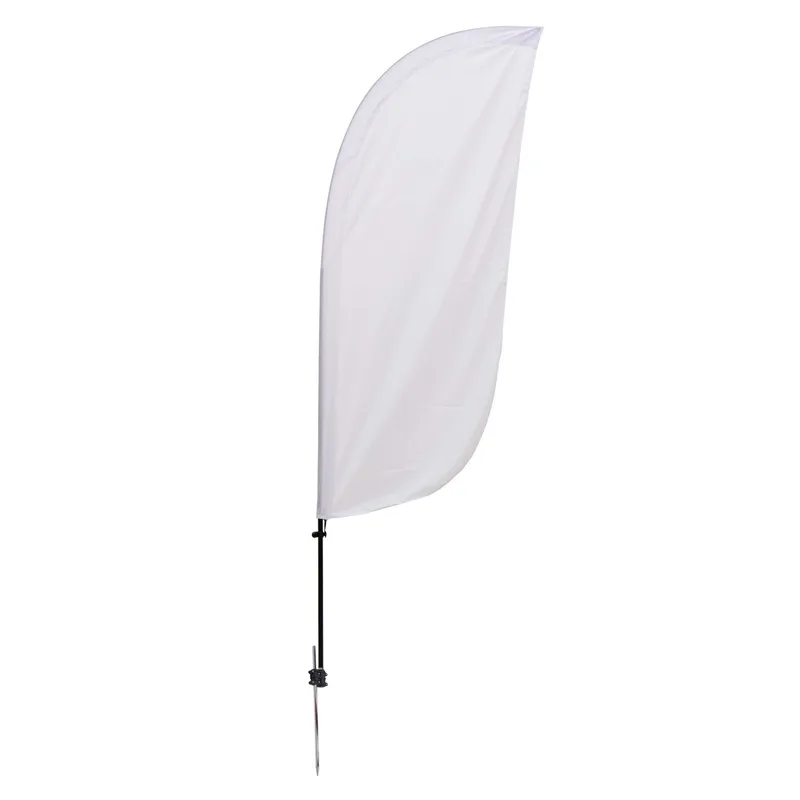 7.5' Value Feather Sail Sign Kit Single-Sided w/ Spike Base view 2