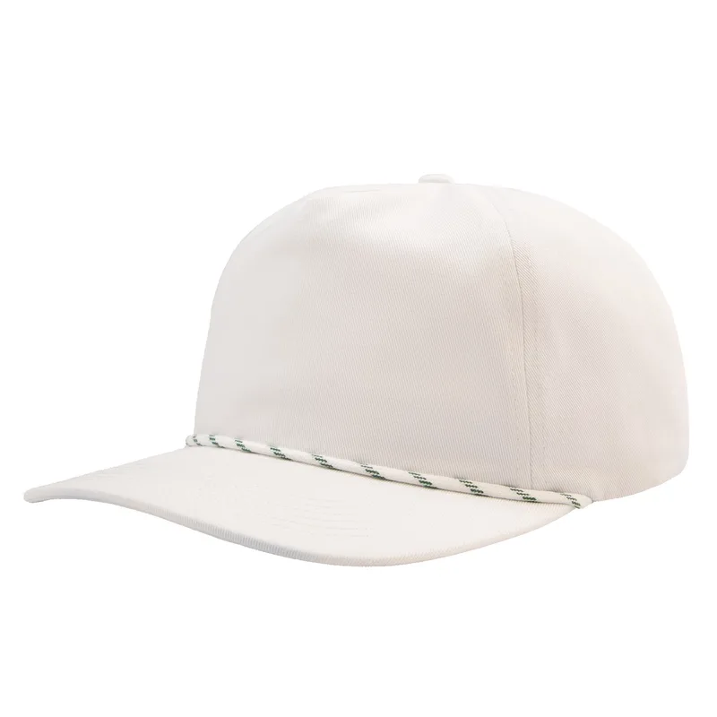 5-Panel Mid-Profile Chino Twill Classic Fit Cap view 6