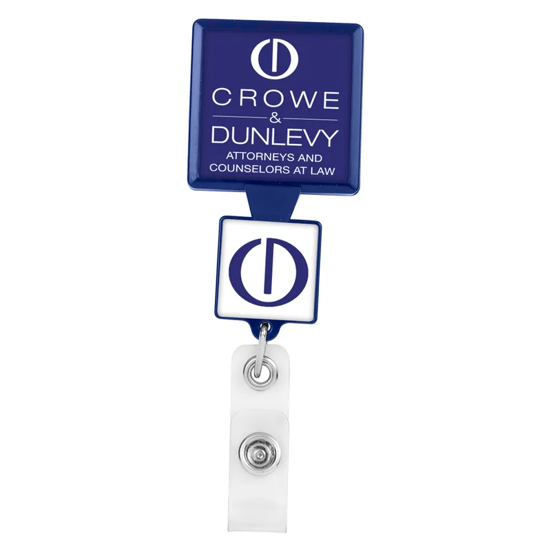 Double Up Square Retractable Badge Reel view 5