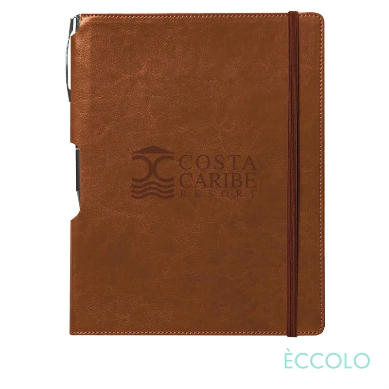 Journal & Clicker Pen, Tan/Silver