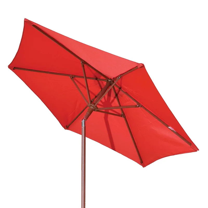 7' Wood Look Tilting Market Umbrella Kit (1 Imprint) view 3