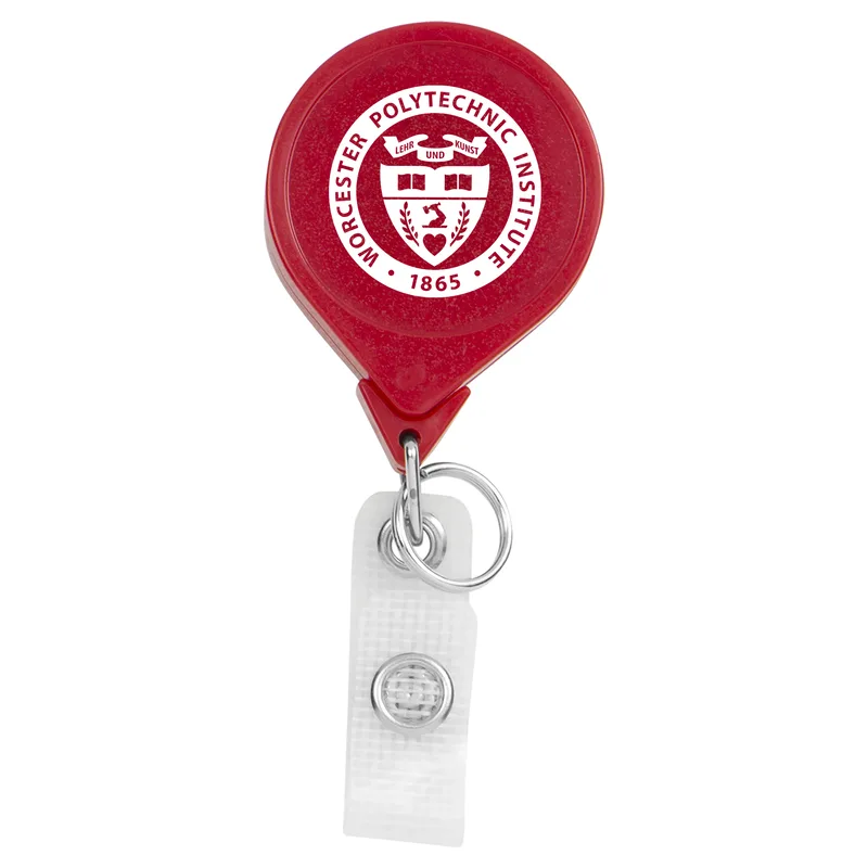 Hemp Jumbo Round Retractable Badge Reel view 7