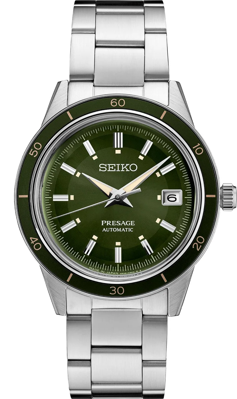Seiko Watch Mens Presage Ss Green Dial