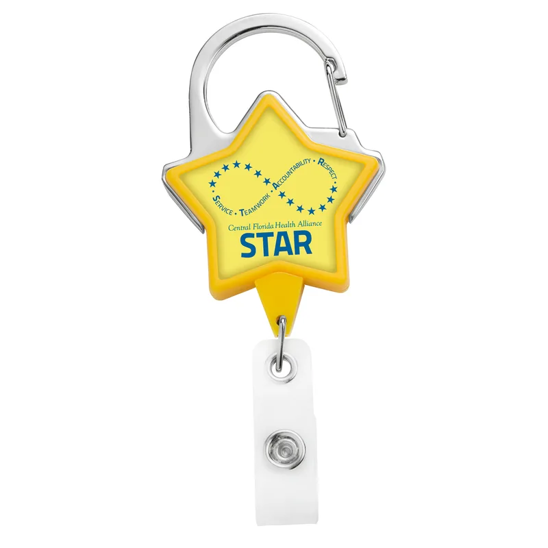 JUMBO Star Carabiner Retractable Badge Reel view 4