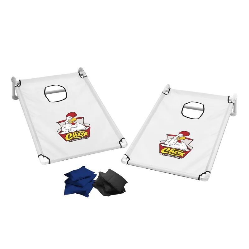 Portable Cornhole, 4 Black & Navy Bean Bags view 5