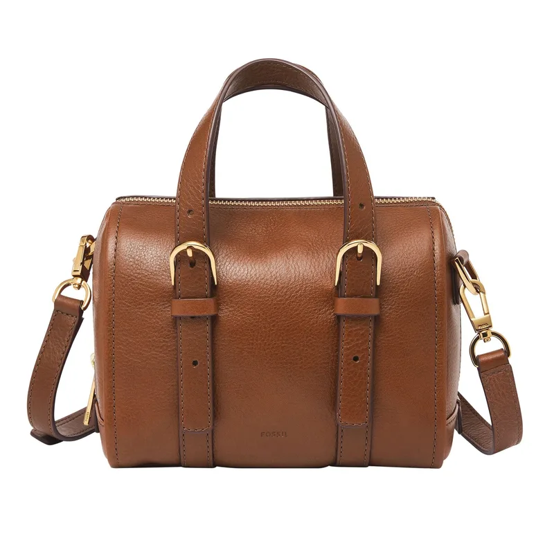 Fossil Carlie Litehide Mini Satchel Brown