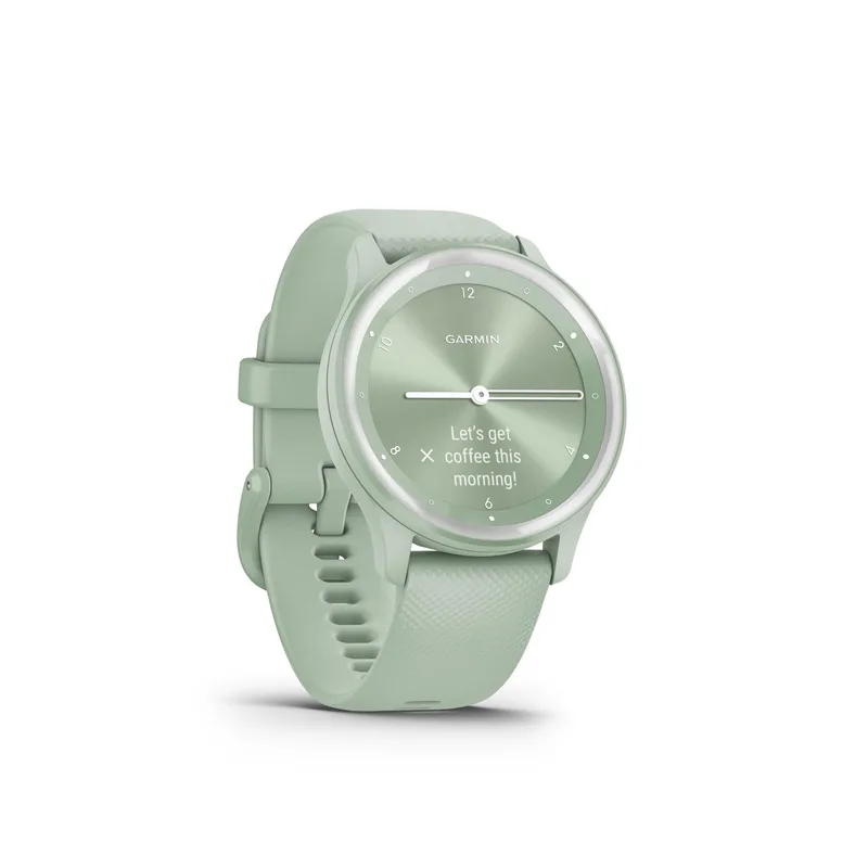 Garmin® Vivomove Sport Fitness Hybrid Smartwatch Cool Mint/Silver