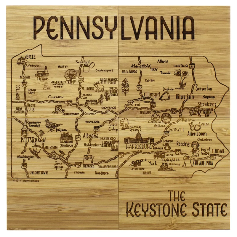 Pennsylvania Puzzle Coaster Set view 4